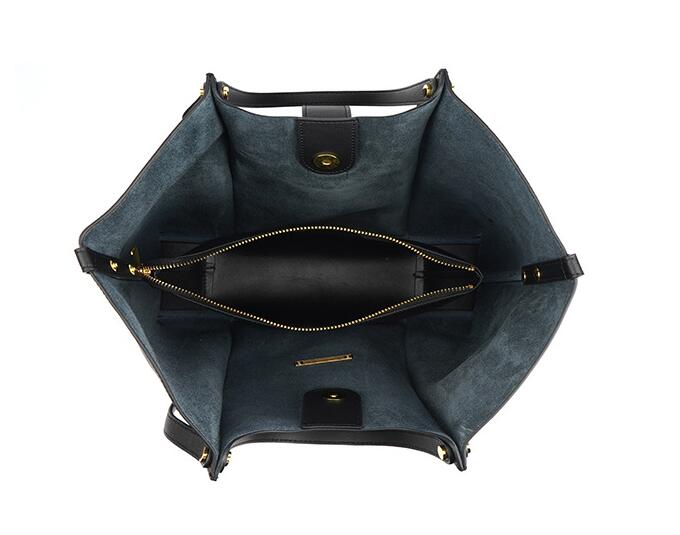 Tas Dames - Elegante Open Tote met Gouden Detail en Dubbele Handgrepen