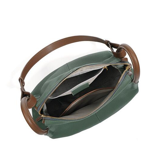 Tas Dames - Zachte Hobo Schoudertas met Rits en Dubbele Handgrepen | Chic