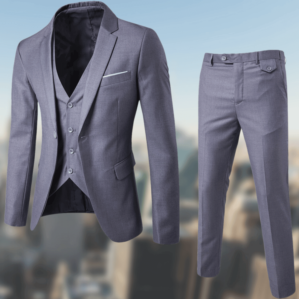 Pak Heren - Driedelig Slim Fit met Gilet en Klassieke Revers