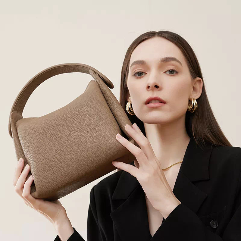 Tas Dames - Zachte Mini Hobo met Enkelvoudige Handgreep en Zilver Detail | Chic