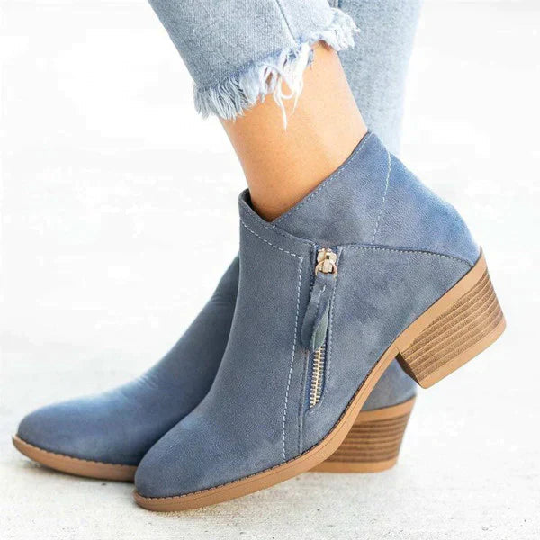 Anouk - Chique Comfort Pumps Dames met Blokhak en Ritssluiting