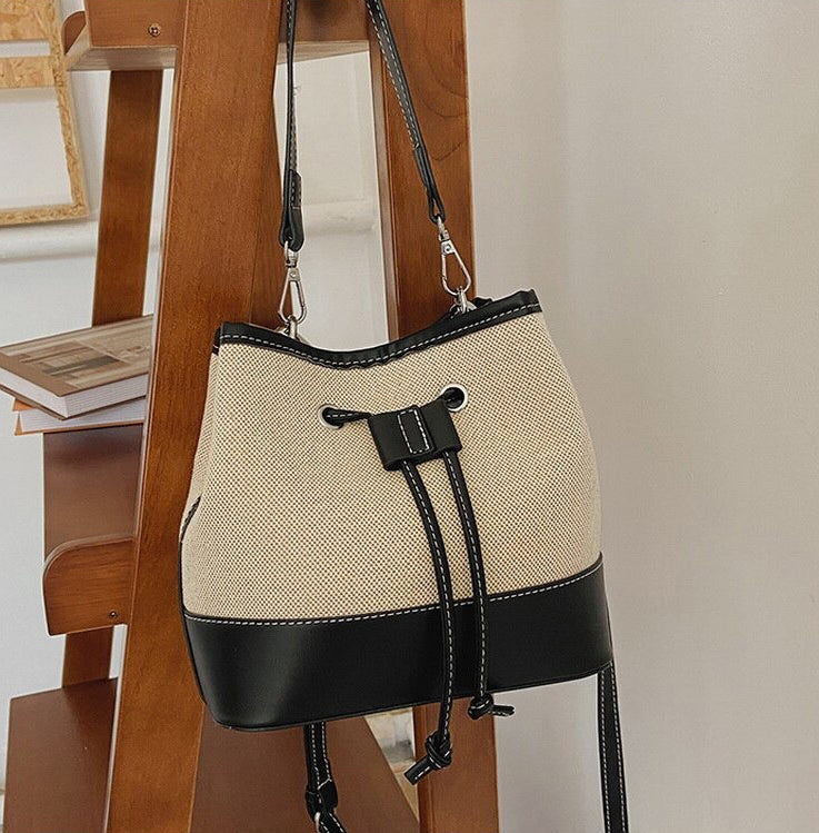 Tas Dames - Bucket Bag met Trekkoord en Afneembare Crossbodyband | Chique