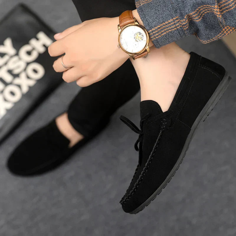 Bram - Casual Comfortabele Loafers Heren met Strikdetail en Flexibele Zool