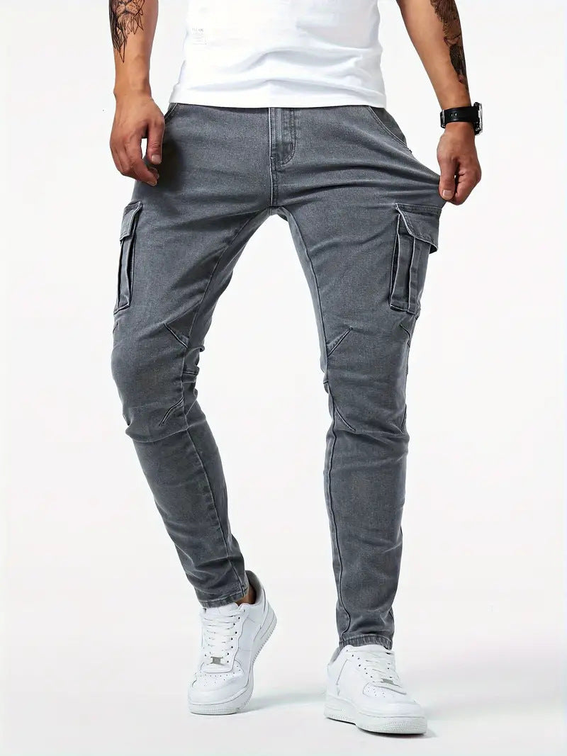 Jeans Heren - Slim Fit Cargo met Zijzakken | Casual