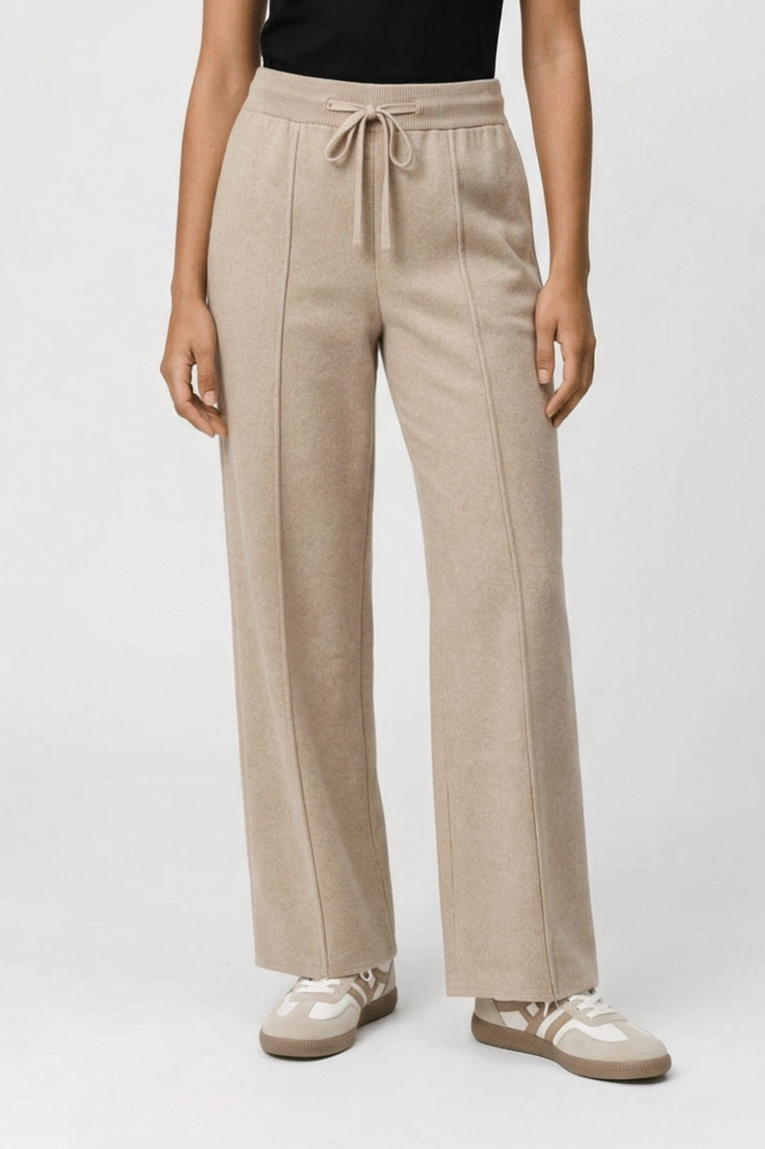 Joggingbroek Dames - Wijde Pijp met Naaddetail | Elegant