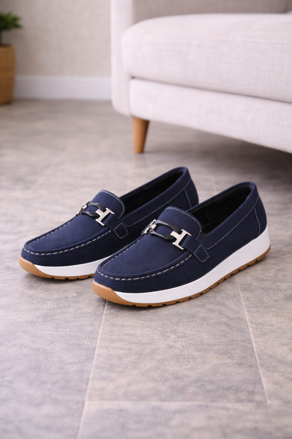 Fenna - Stijlvolle Comfort Loafers Dames met Gespdetail en Instapmodel