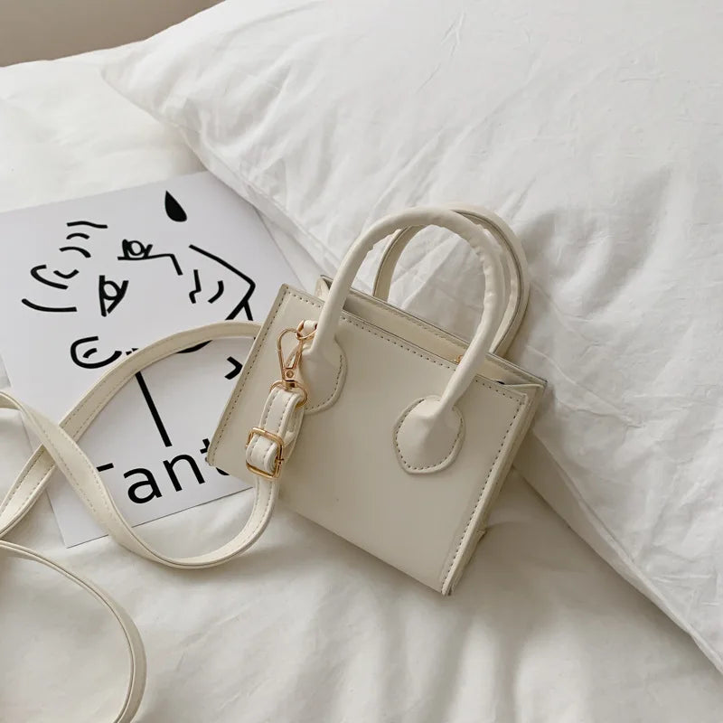 Tas Dames - Mini Handtas met Dubbel Handvat en Schouderriem | Chique