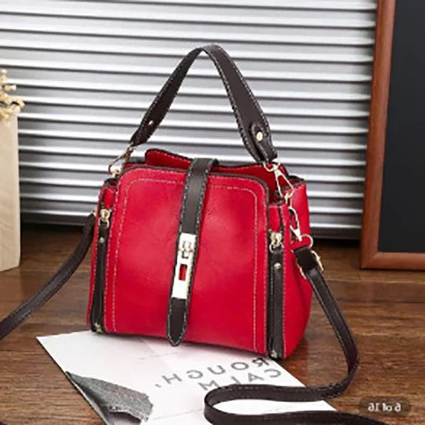 Tas Dames - Bucket Bag met Handvat en Gouden Slotdetail | Chique