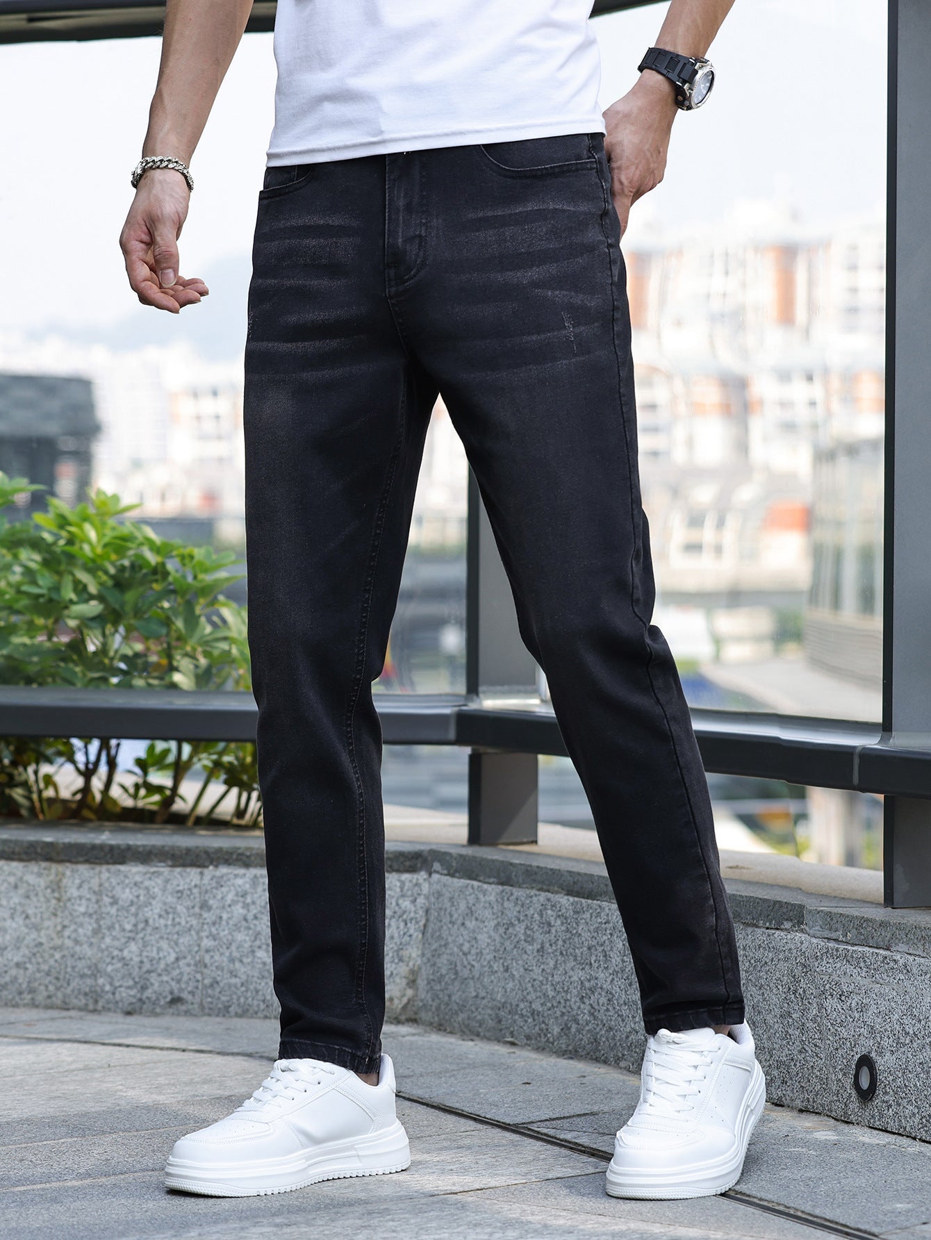 Jeans Heren - Straight Fit met Lichte Wassing | Casual