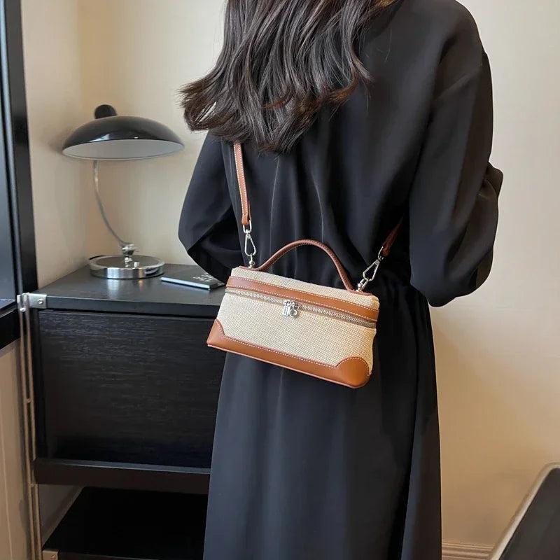 Tas Dames - Compacte Vanity Stijl met Rits en Schouderband | Chic