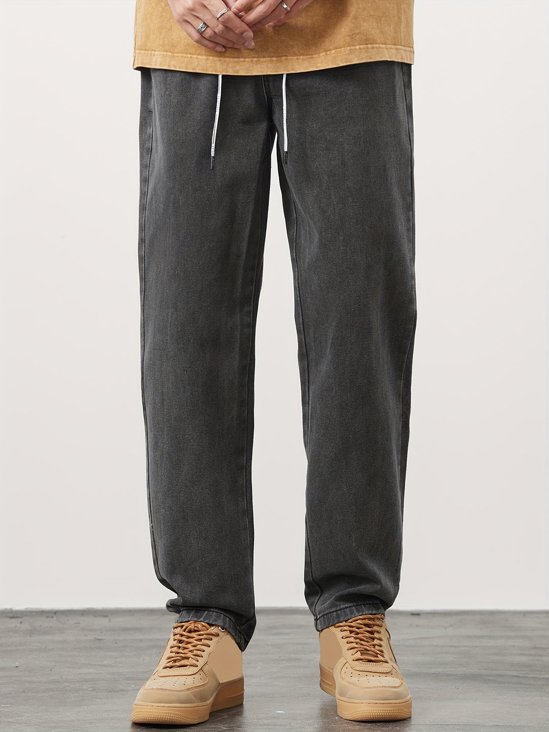 Jeans Heren - Baggy Jeans met Elastische Taille en Koordje | Casual