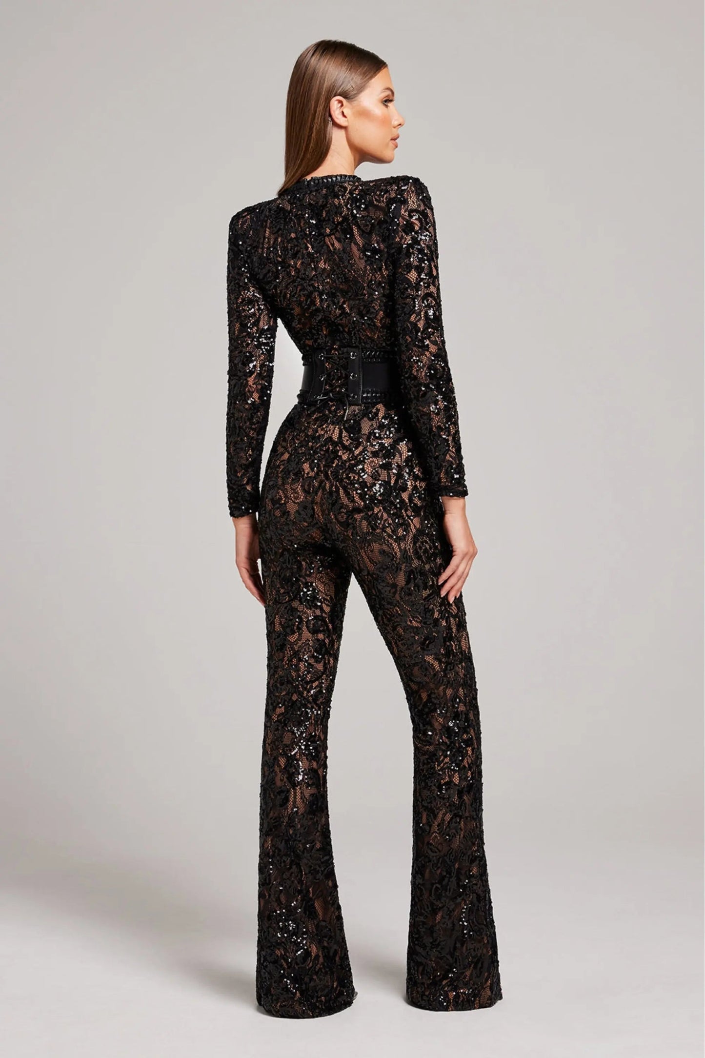 Jumpsuit Dames - Lange Mouwen met Uitlopende Pijpen | Bruiloft