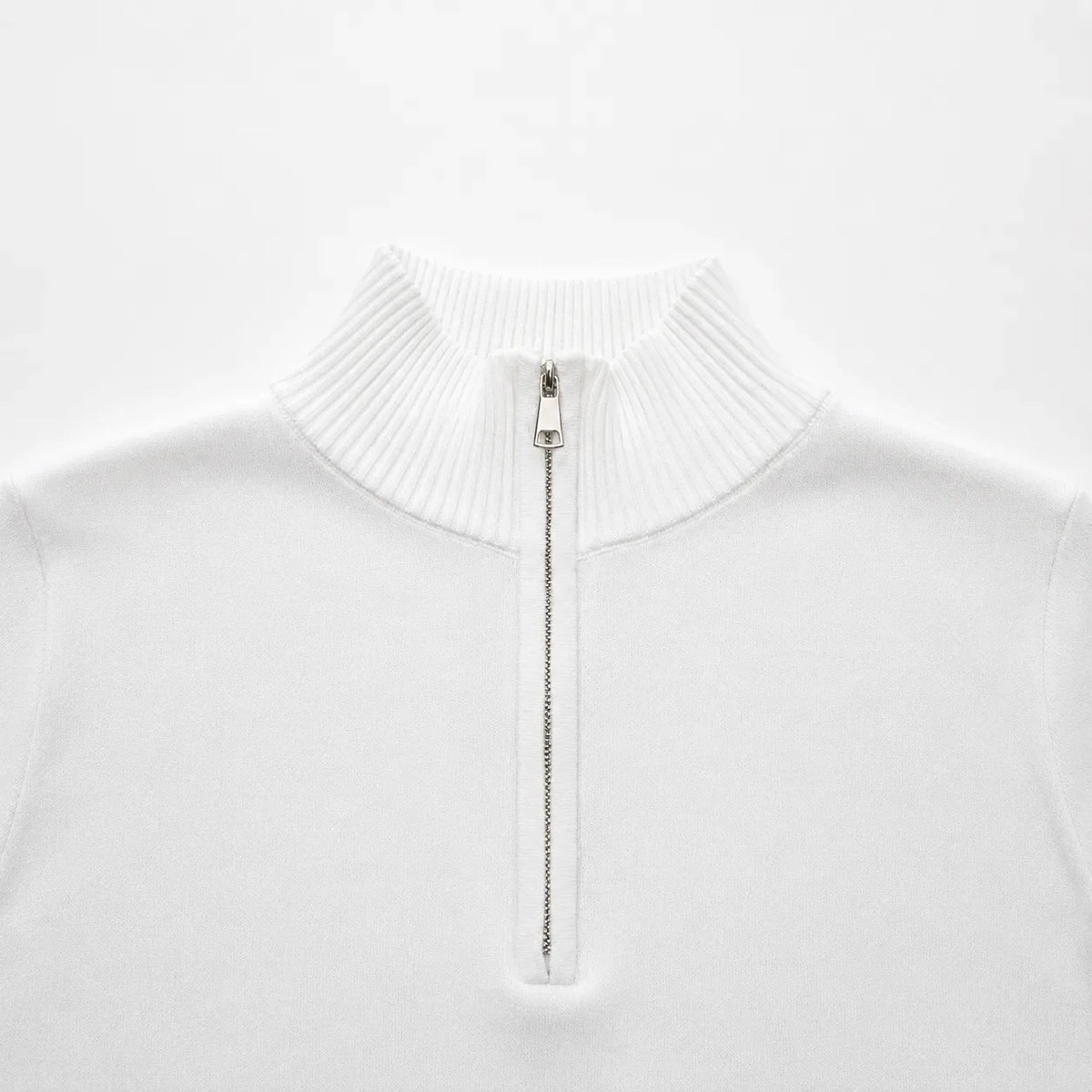 Luuk - Heren Trui Quarter Zip Gebreid in Nette Stijl met Opstaande Kraag