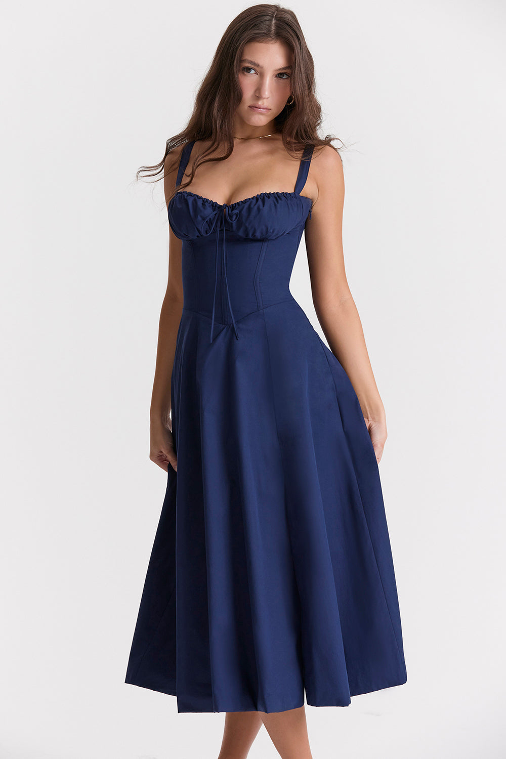Maud - Romantische Bruiloft Gastenjurk Dames met Bustier en Uitwaaierende Rok