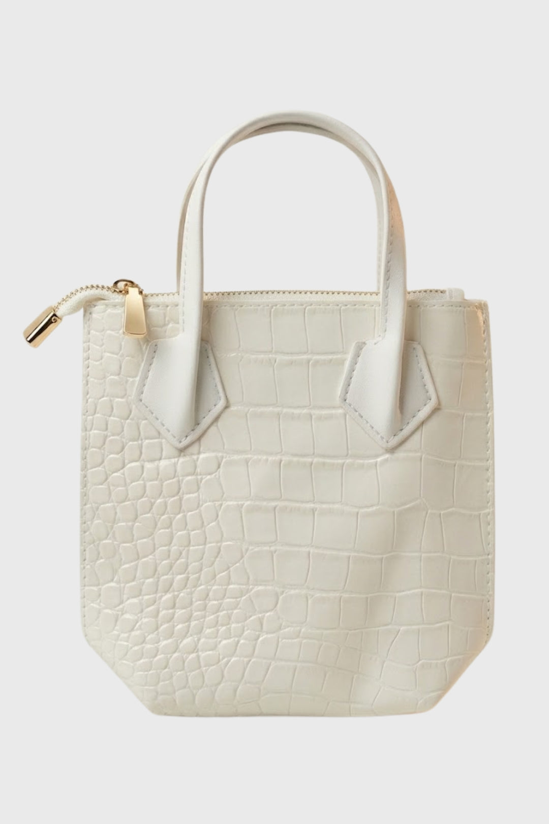 Tas Dames - Compacte Handtas met Krokodil Reliëf en Flap | Klassiek