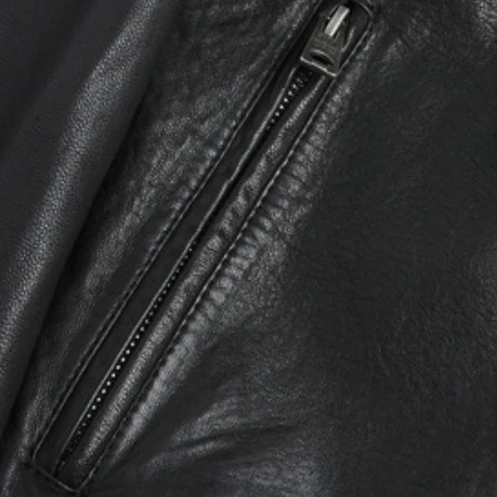 Ruben - Heren Biker Jas voor de Herfst met Opstaande Kraag