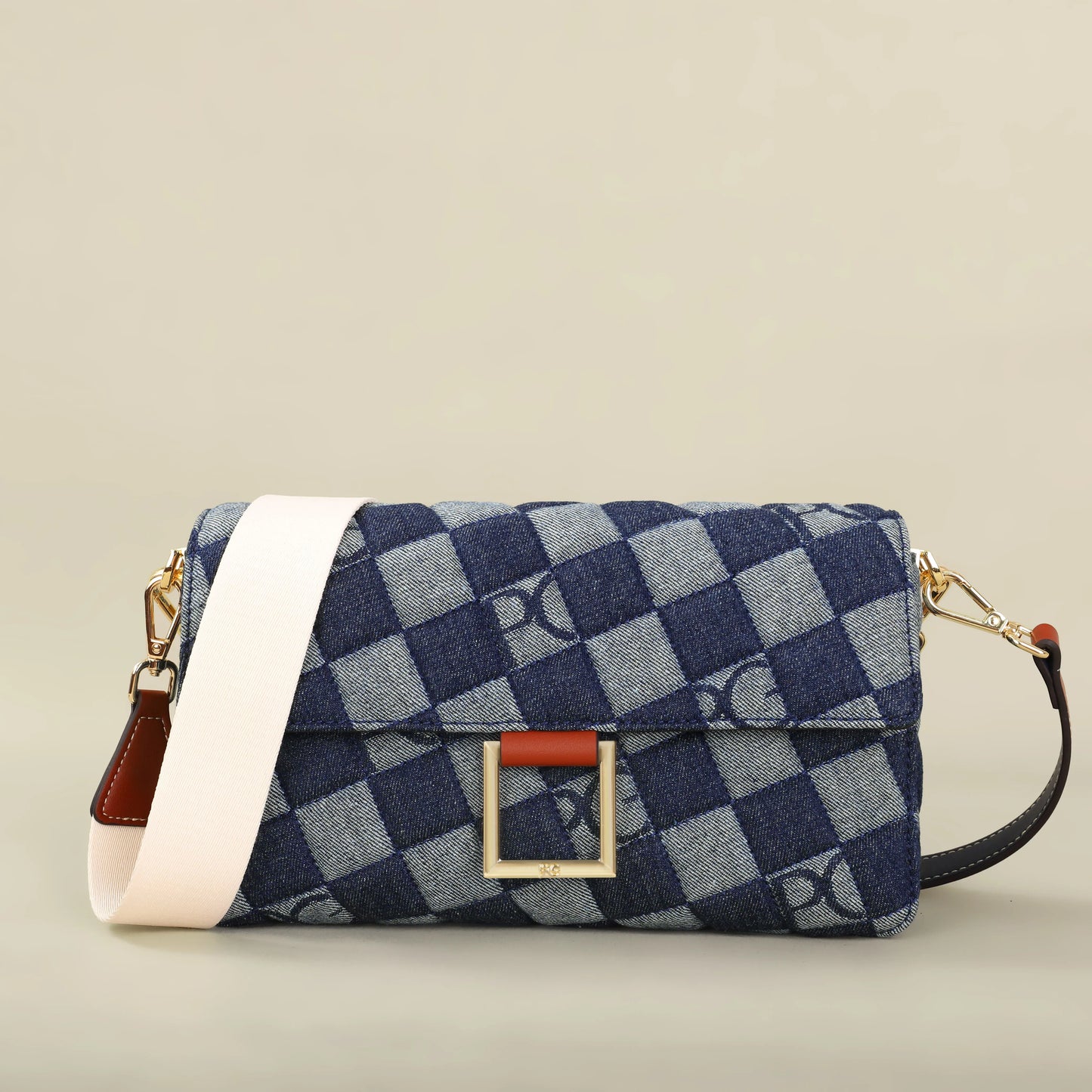 Tas Dames - Crossbody Schoudertas met Print en Brede Riem | Zomer