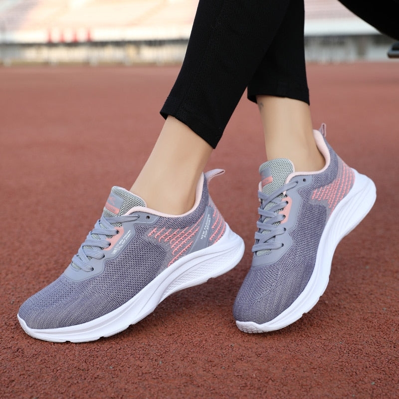 Sneakers Dames - Lichte Hardloopstijl met Veters | Sportief