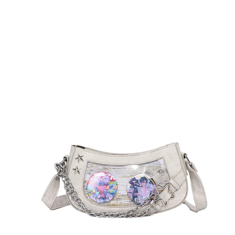 Tas Dames - Crossbody Tas met Ketting en Sterrendetails | Stoer