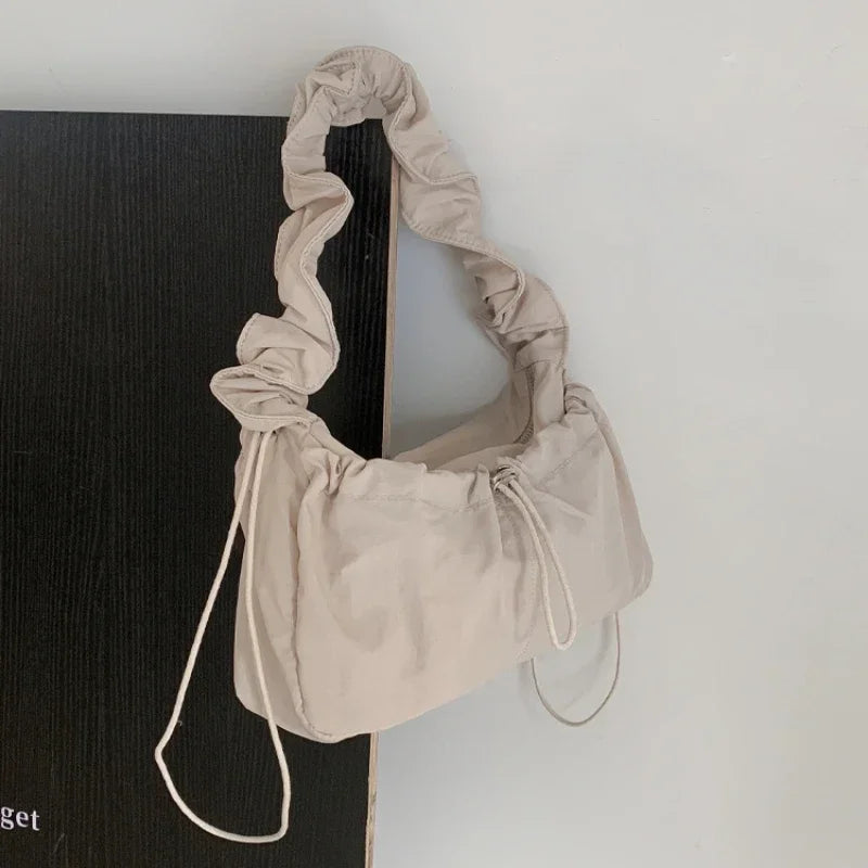 Schoudertas Dames - Gewatteerde Tas met Gerimpeld Detail | Casual