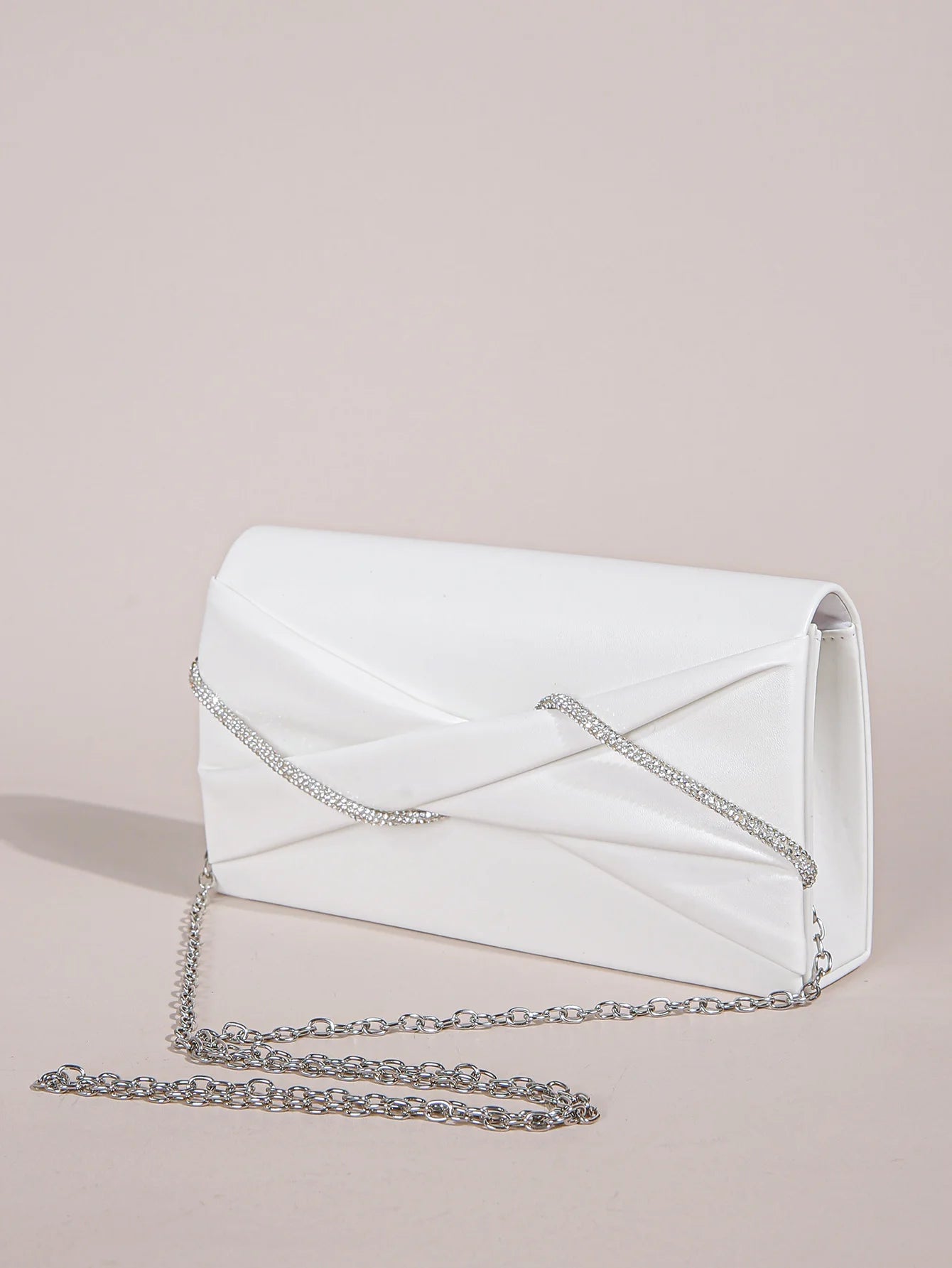 Tas Dames - Glanzende Clutch met Ketting | Elegant
