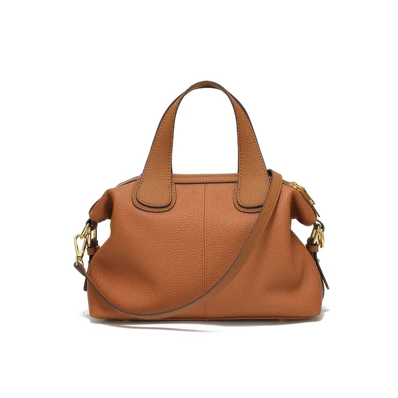 Tas Dames - Gestructureerde Handtas met Dubbele Rits | Elegant