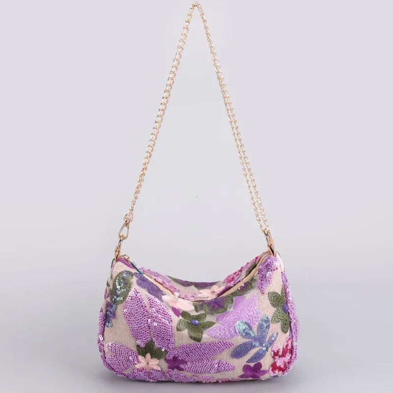 Schoudertas Dames - Romantische Hobo Bag met Bloemenprint | Zomer