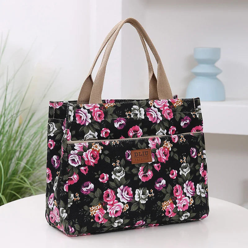 Tas Dames - Ruime Draagtas met Bloemenprint | Vrolijk Casual