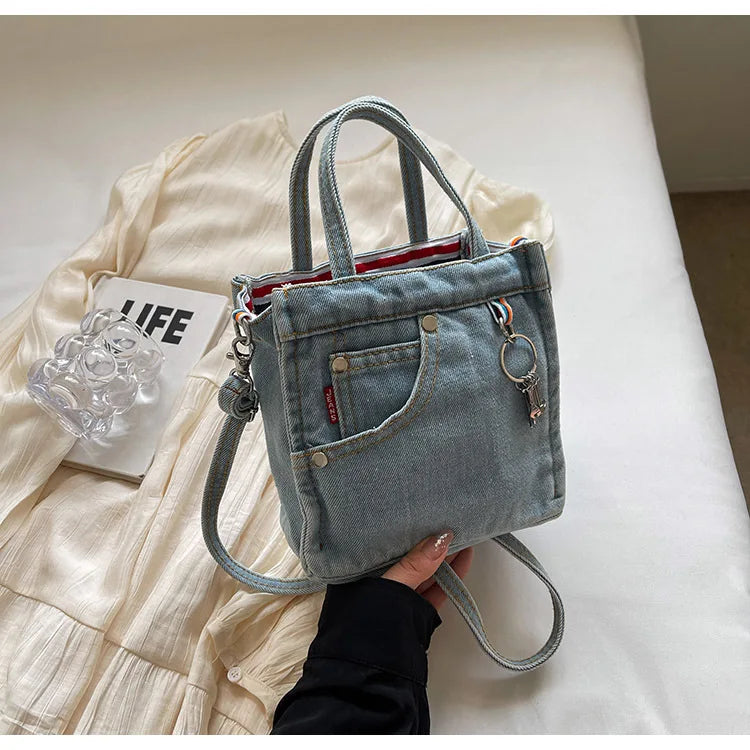 Handtas Dames - Casual Crossbody met Sleutelhanger en Vakjes | Speels