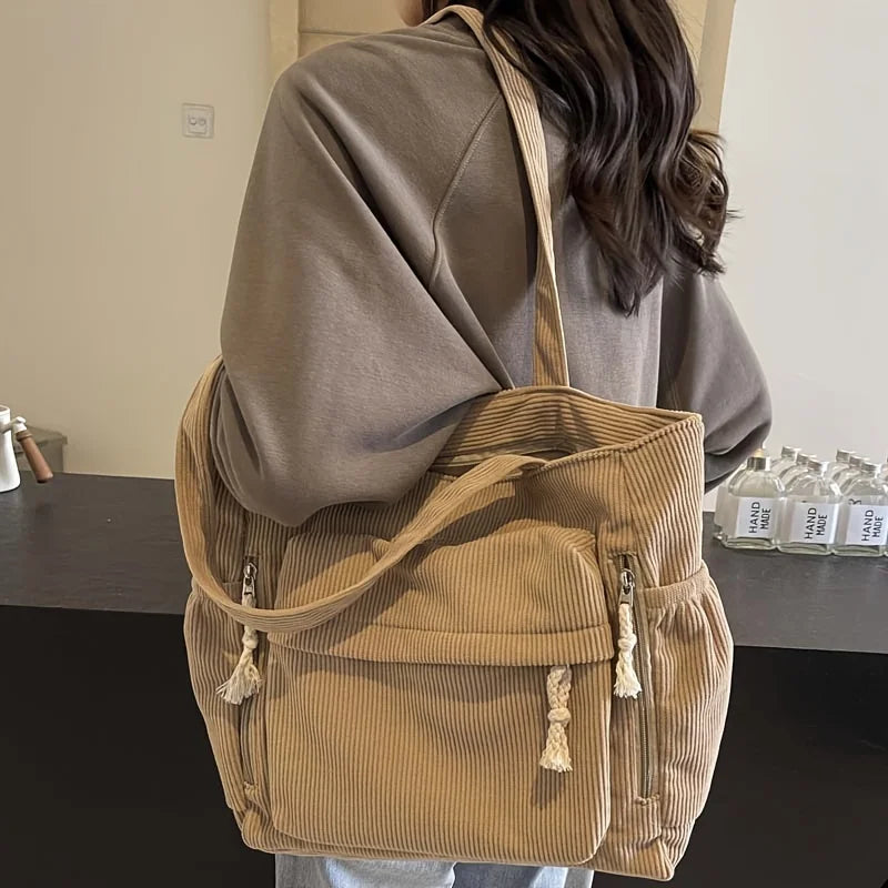 Tas Dames - Grote Shopper met Meerdere Vakken en Kwastjes | Casual