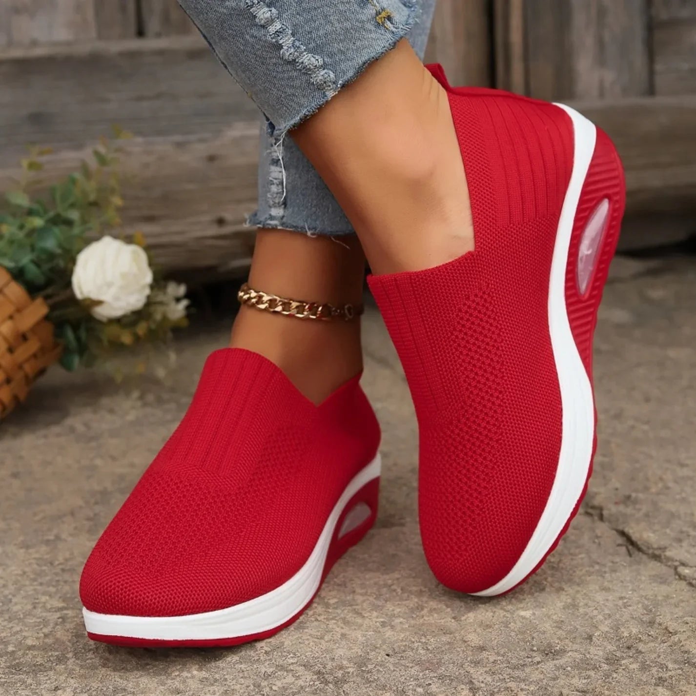 Saar - Casual Comfort Instappers Dames met Luchtkussen Zool en Lichtgewicht Platform