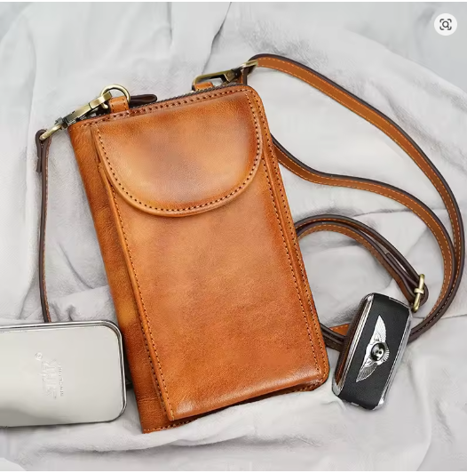 Tas Dames - Compacte Telefoontas met Voorvak en Verstelbare Band | Casual