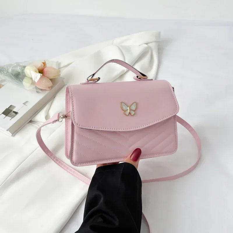 Handtas Dames - Mini Tas met Vlinder en Gewatteerde Flap | Chique