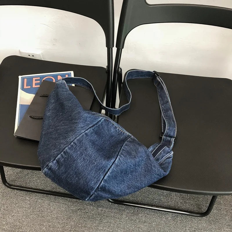 Schoudertas Dames - Grote Halfmaan Tas met Brede Riem | Casual