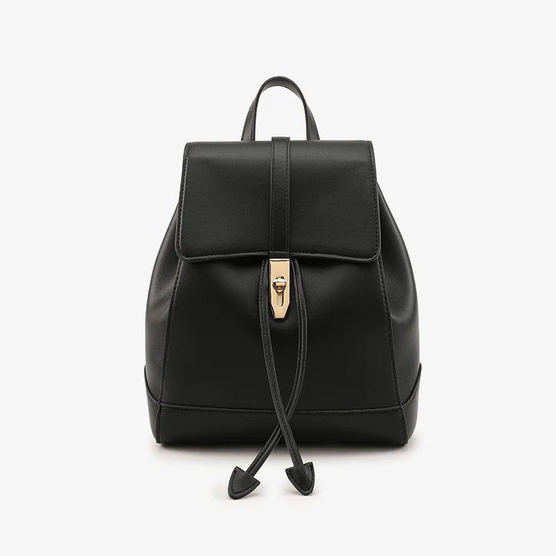 Rugzak Dames - Compacte Tas met Flapsluit en Contrast Detail | Casual