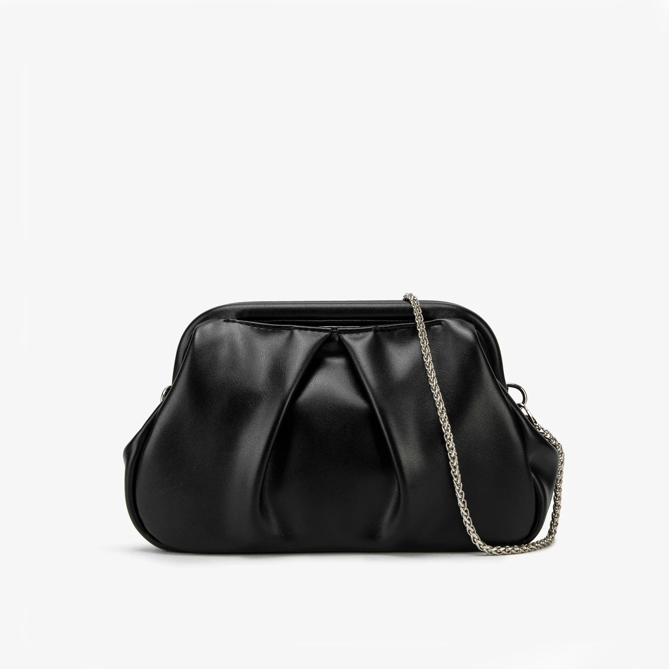 Handtas Dames - Geplooide Avondtas met Ketting | Glamour