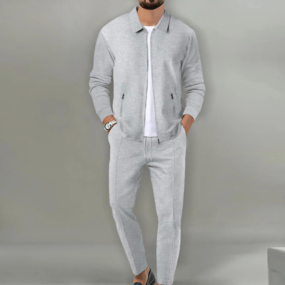 Sem - Heren Loungewear Set Casual Smart met Ritssluiting en Bijpassende Broek