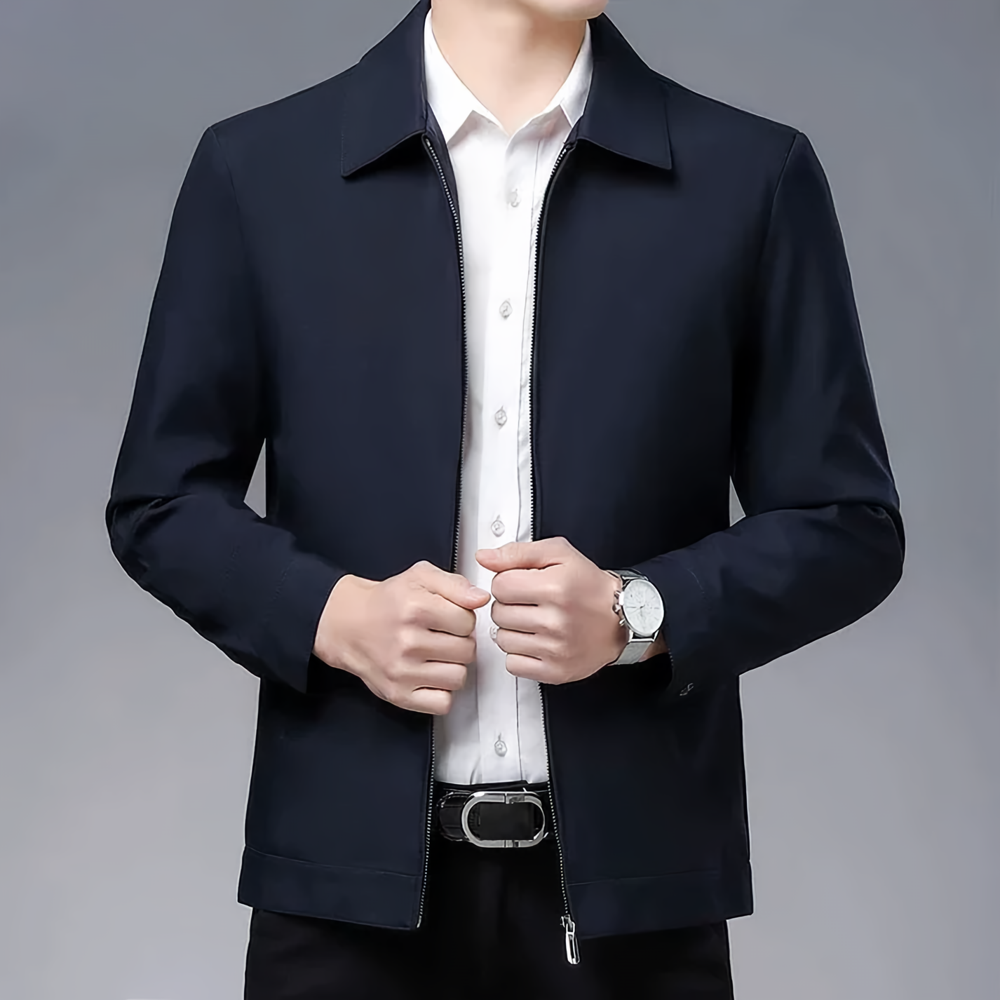 Sem - Heren Tussenjas Smart Casual met Klassieke Kraag voor de Herfst