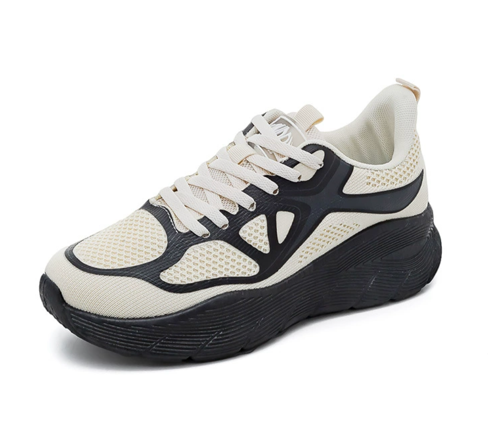 Sneakers Dames - Chunky Zool met Vetersluiting | Sportief