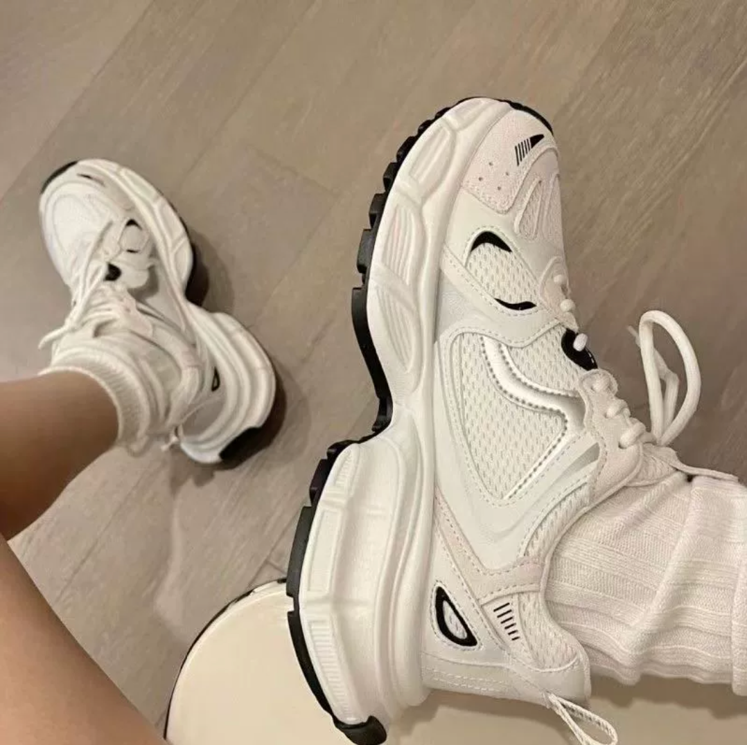 Sneakers Dames - Chunky Zool ontmoette Veters | Sportief Casual