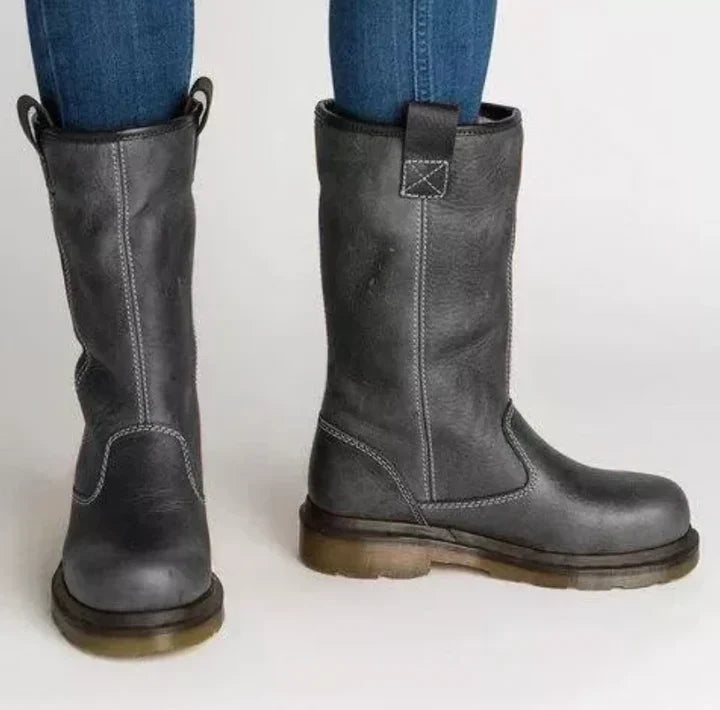 Sven - Heren Winterlaarzen Lang en Warm Gevoerd met Zijrits en Profielzool