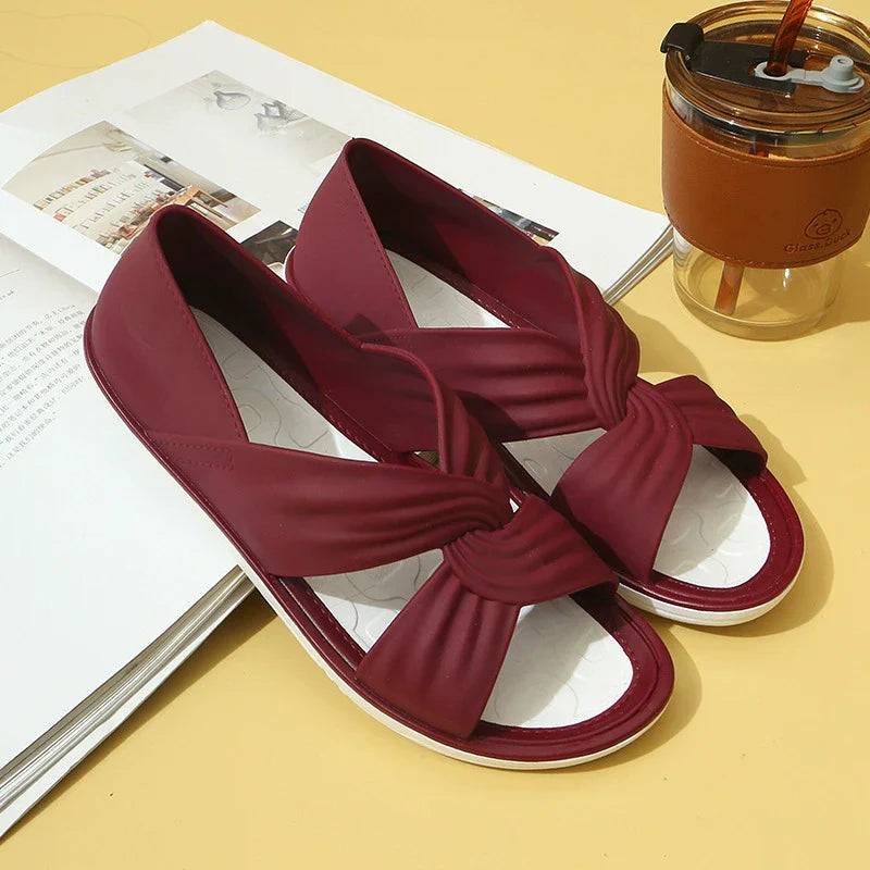 Tess - Zachte Orthopedische Sandalen Dames met Geknoopte Gekruiste Banden