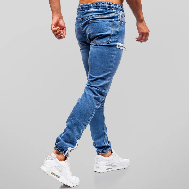 Jeans Heren - Jogger Fit met Elastische Taille en Rits | Urban