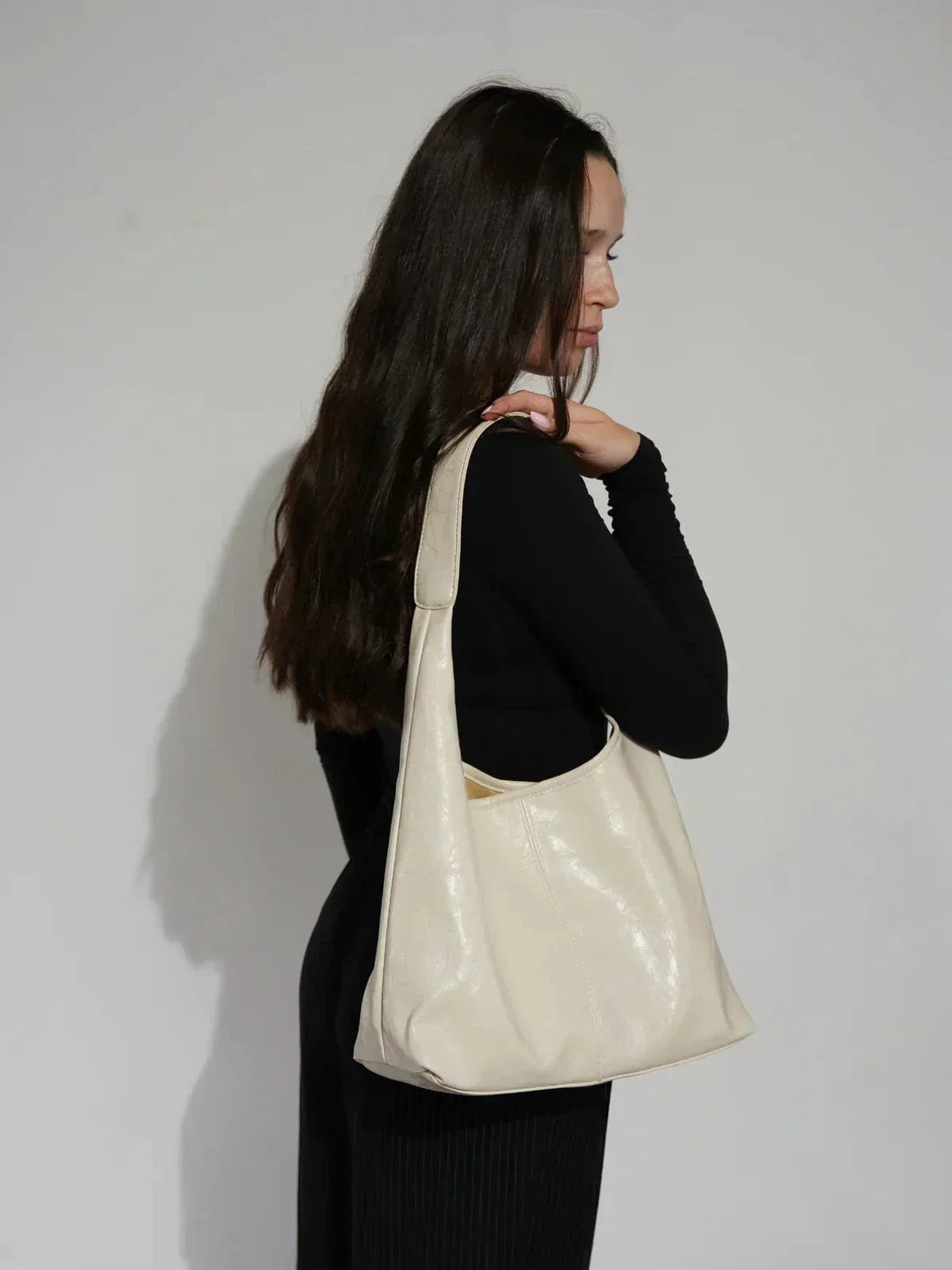 Tas Dames - Ruime Hobo met Open Top en Enkele Schouderband | Chique