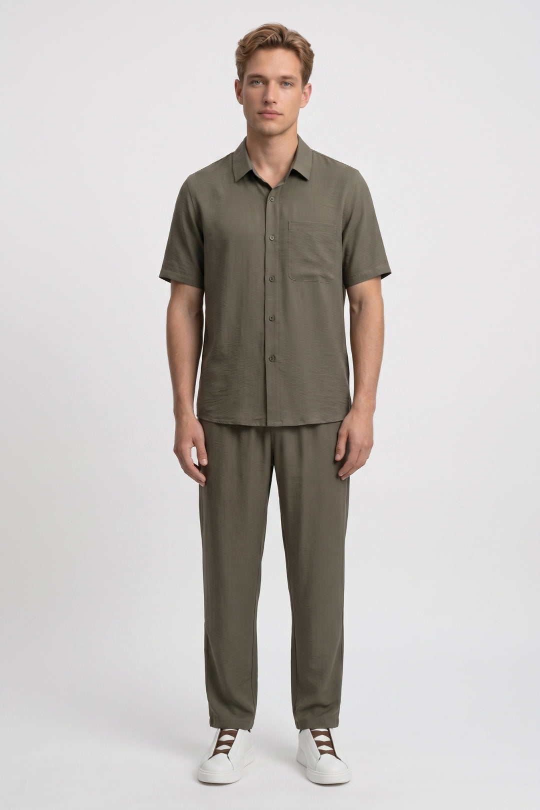 2-Delige Set Heren - Comfort | Overhemd met Rechte Broek