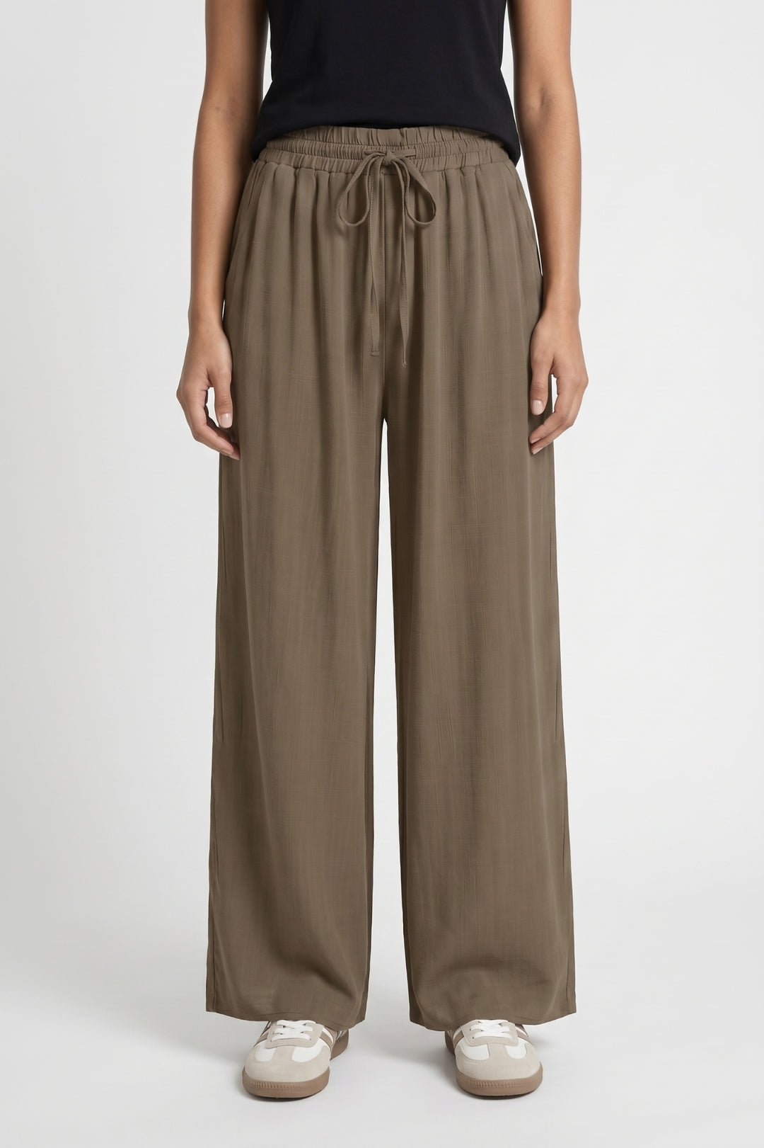 Wijde Broek Dames - Comfortabel | Trekkoord Palazzo Stijl