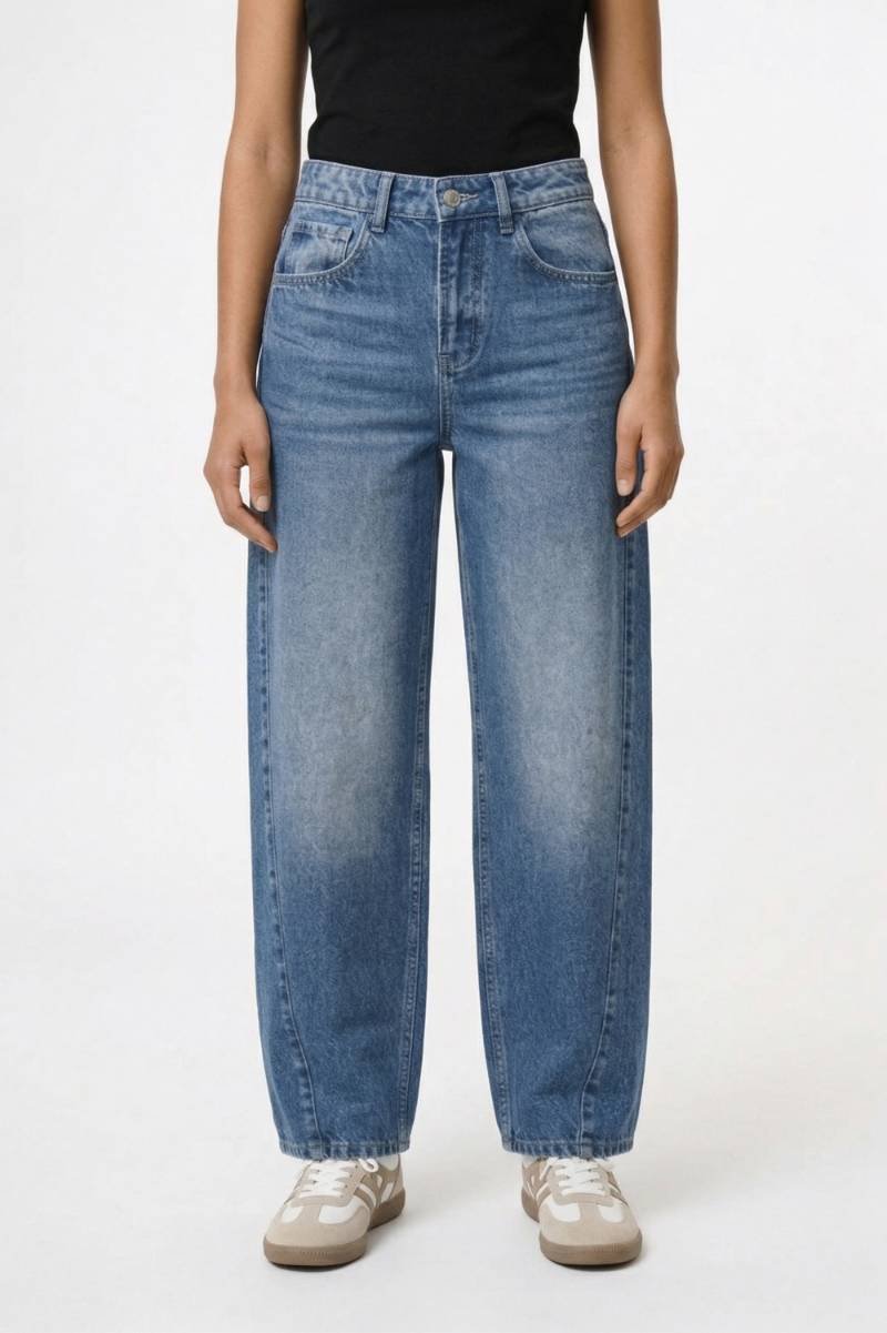 Wijde Jeans Dames - Relaxed | Hoge Taille & Rechte Pasvorm — Jeansblauw