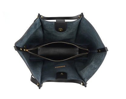 Tas Dames - Elegante Open Tote met Gouden Detail en Dubbele Handgrepen