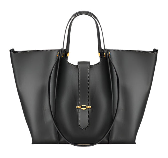 Tas Dames - Elegante Open Tote met Gouden Detail en Dubbele Handgrepen
