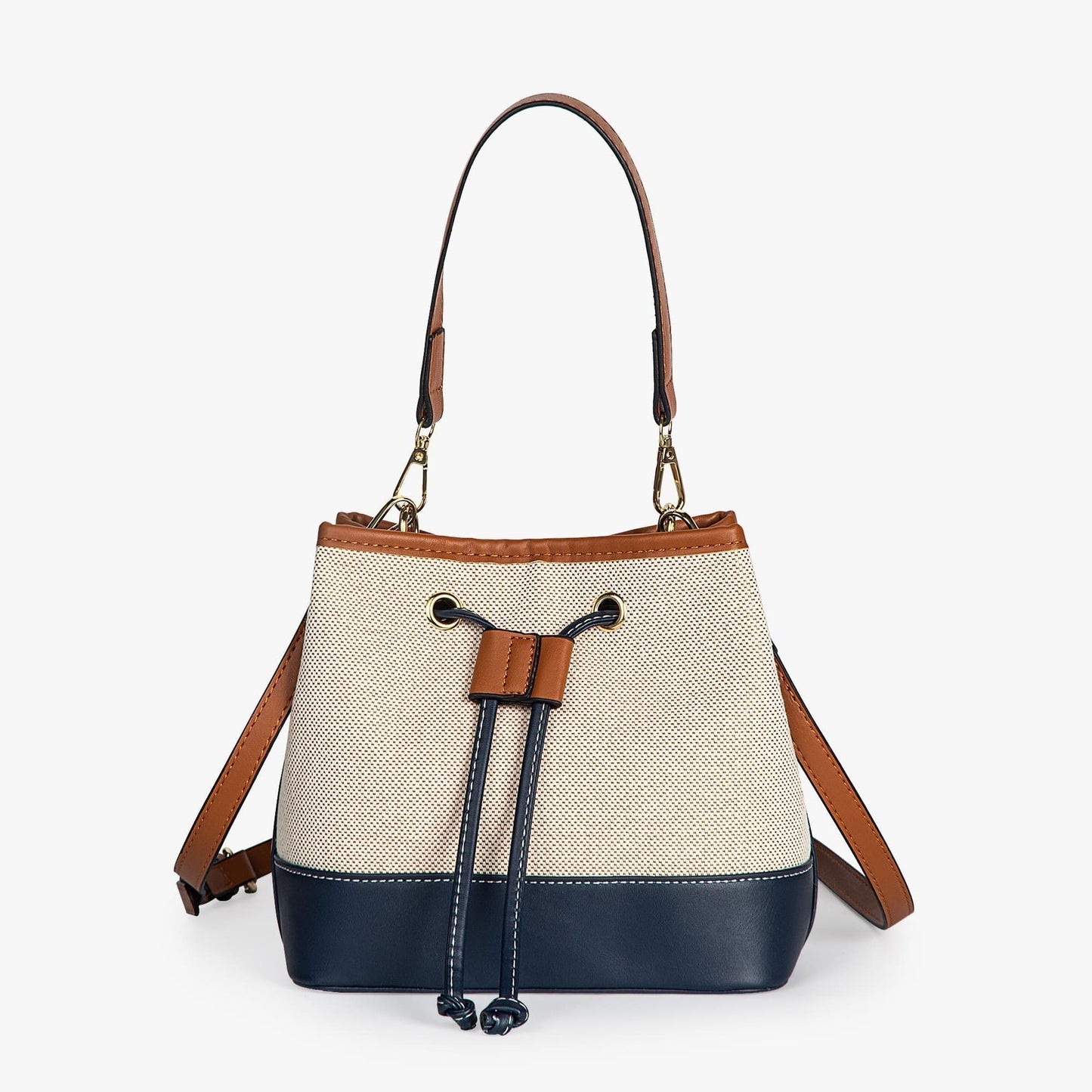 Tas Dames - Bucket Bag met Trekkoord en Afneembare Crossbodyband | Chique